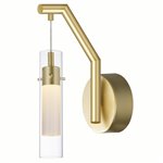 CWI Olinda LED Integrated Satin Gold Wall Light