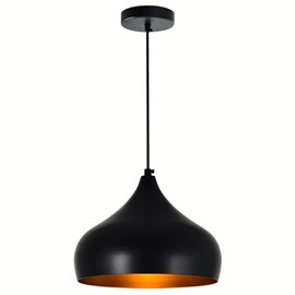 CWI Dynamic 1 Light Down Pendant With Black Finish