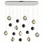 CWI Salvador 40 in LED Integrated Polished Nickel Chandelier