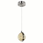 CWI Salvador 4 in LED Integrated Polished Nickel Pendant