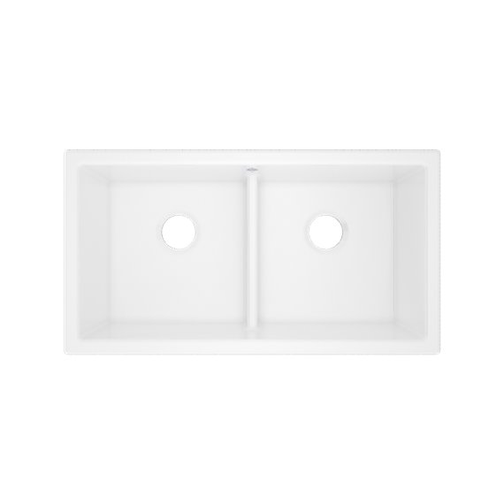 Shaws MSUM3318LD Shaker™ 33" Double Bowl Undermount Fireclay Kitchen Sink