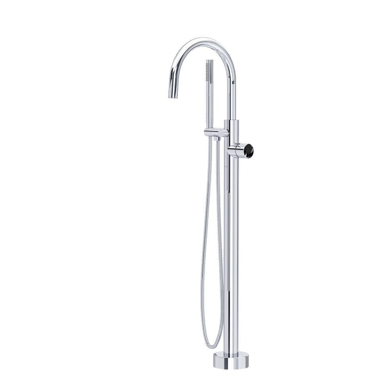 ROHL Eclissi Single Hole Floor-mount Tub Filler Trim With C-Spout