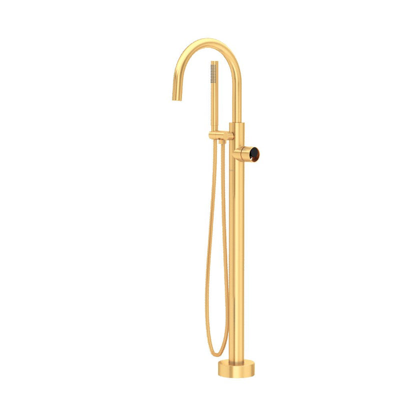 ROHL Eclissi Single Hole Floor-mount Tub Filler Trim With C-Spout