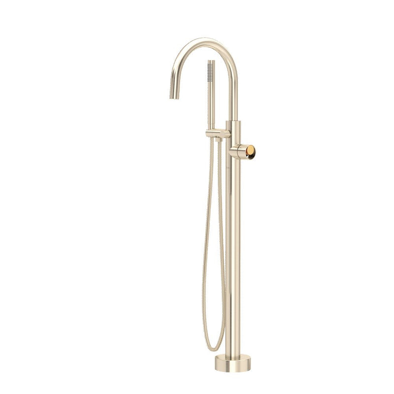 ROHL Eclissi Single Hole Floor-mount Tub Filler Trim With C-Spout