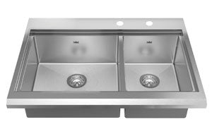 Kindred KCAC36R 18 gauge Combination Appliance sink complete with accessories
