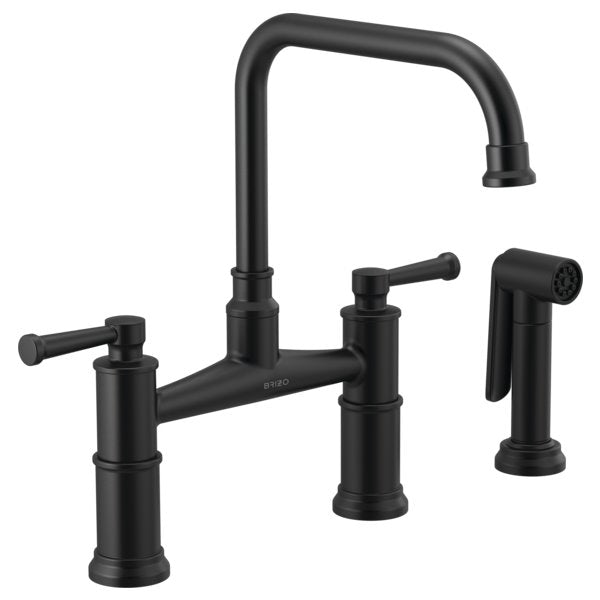 BRIZO ARTESSO 62525LF TWO HANDLE BRIDGE KITCHEN FAUCET WITH SPRAY