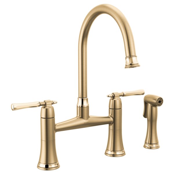 BRIZO TULHAM 62558LF BRIDGE FAUCET WITH SPRAY - 2L
