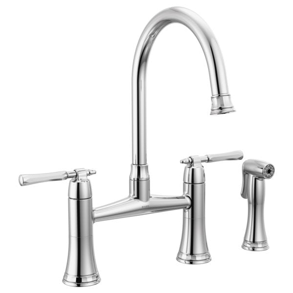 BRIZO TULHAM 62558LF BRIDGE FAUCET WITH SPRAY - 2L
