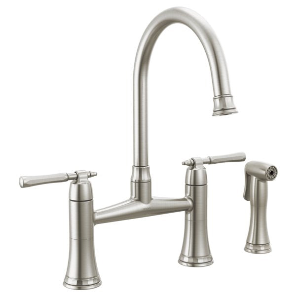 BRIZO TULHAM 62558LF BRIDGE FAUCET WITH SPRAY - 2L