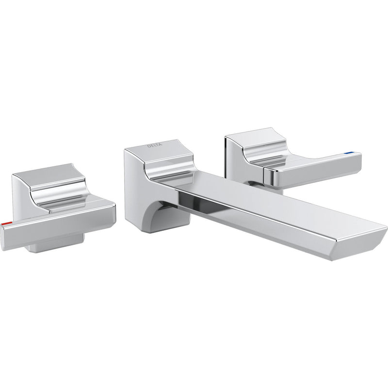 DELTA PIVOTAL T3599LF-WL TWO HANDLE WALL MOUNTED FAUCET
