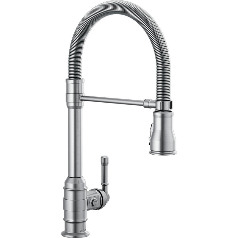 DELTA BRODERICK 9690-DST SPRING SPOUT PD KITCHEN W/SHIELDSPRAY 1L