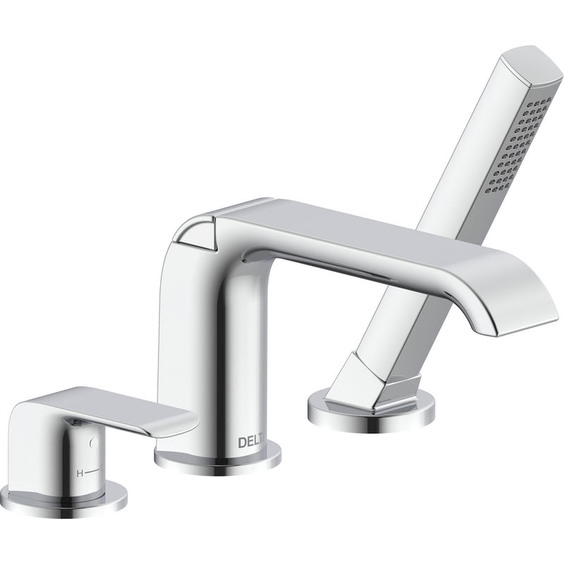 DELTA KITANO T3763 3-HOLE ROMAN TUB W/ HANDSHOWERTRIM
