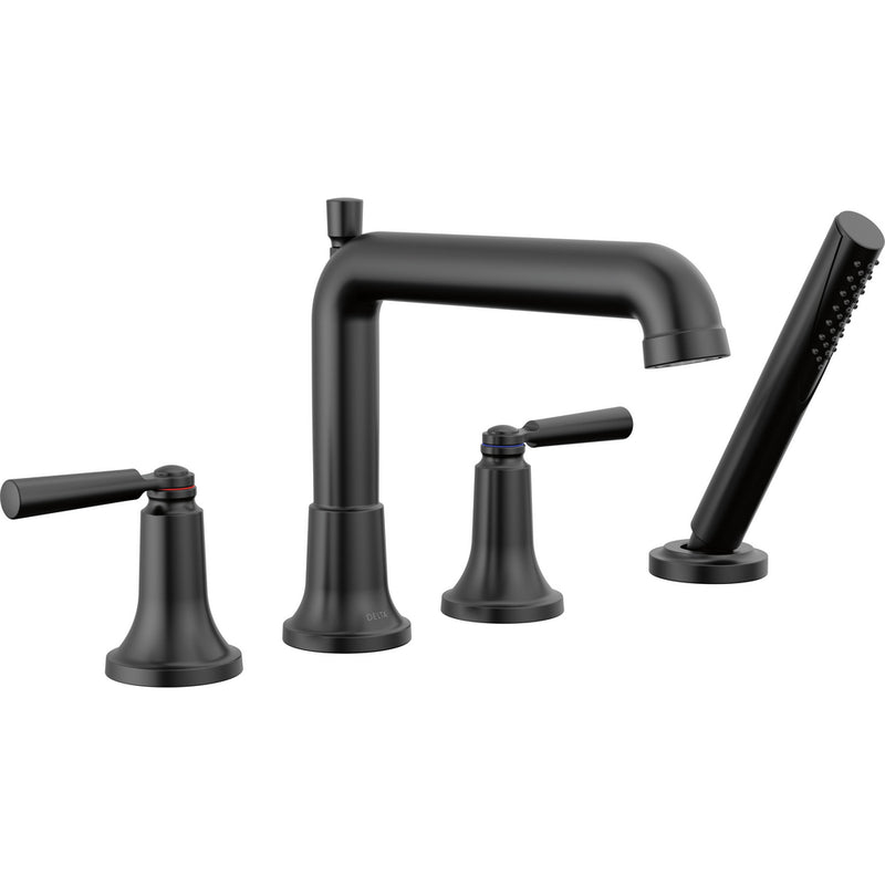 DELTA SAYLOR T4736 4-HOLE ROMAN TUB TRIM WITH HAND SHOWER