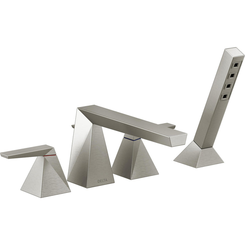 DELTA TRILLIAN T4743 4-HOLE ROMAN TUB W/ HANDSHOWER TRIM