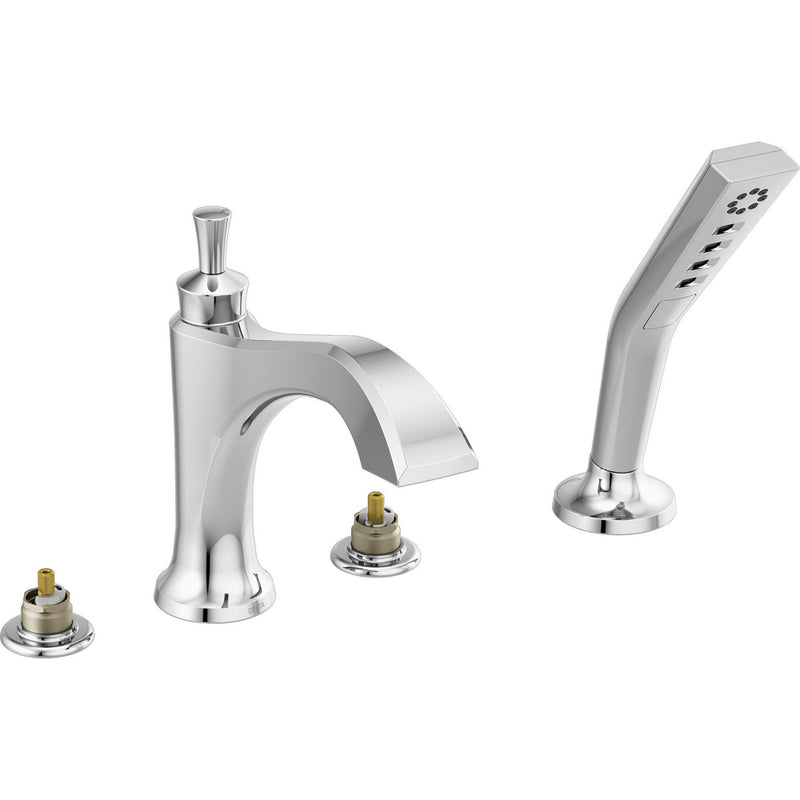 DELTA DORVAL T4756-LHP ROMAN TUB FAUCET TRIM W/ HS W/O HANDLES