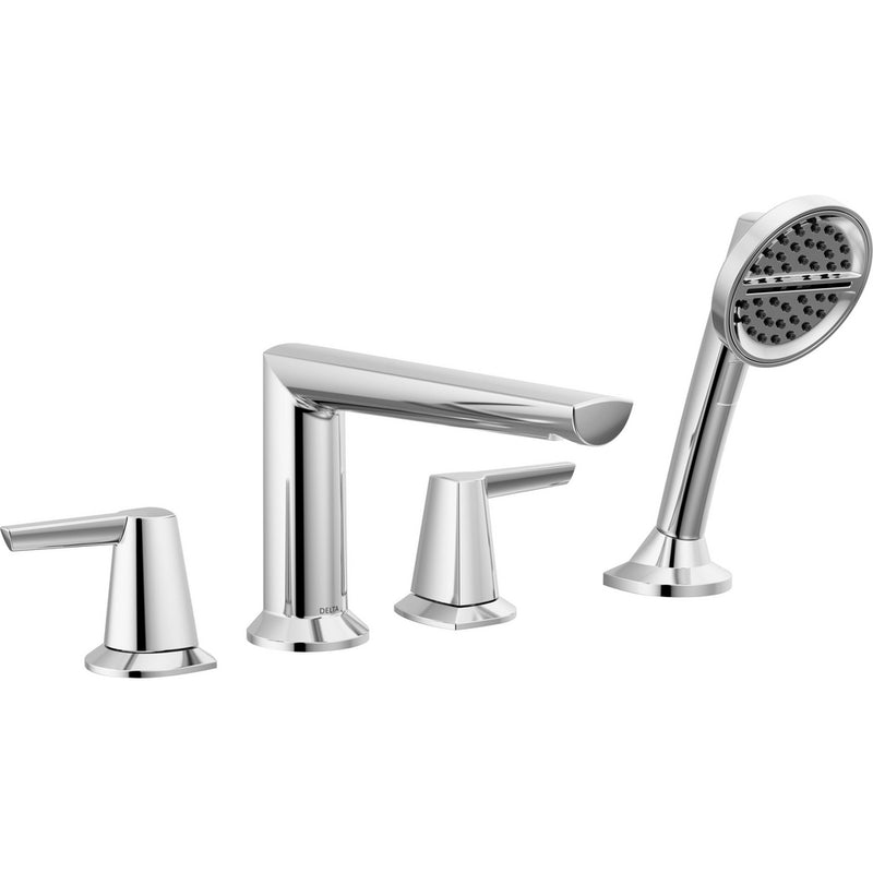DELTA GALEON T4771 4-HOLE ROMAN TUB TRIM WITH HAND SHOWER