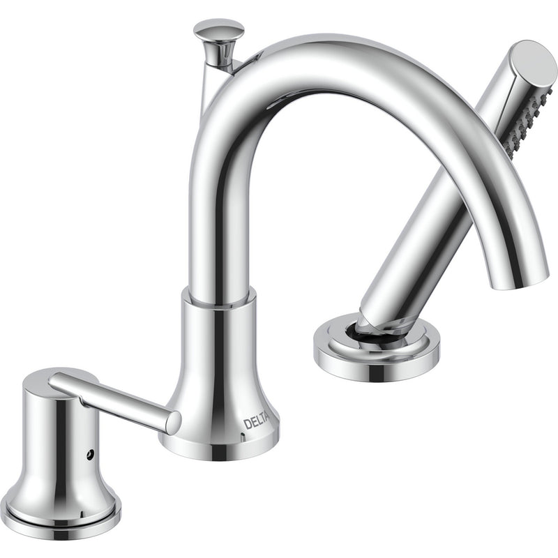 DELTA TRINSIC T3759 3 HOLE ROMAN TUB WITH HANDSHOWER