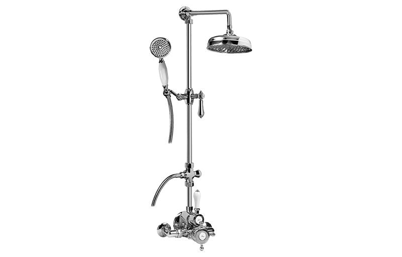Graff CD2.01-LM34S Exposed Thermostatic Shower System with Handshower - Rough and Trim
