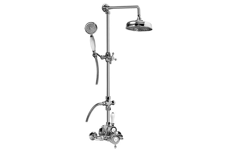 Graff CD2.02-C2S Exposed Thermostatic Shower System with Handshower - Rough and Trim