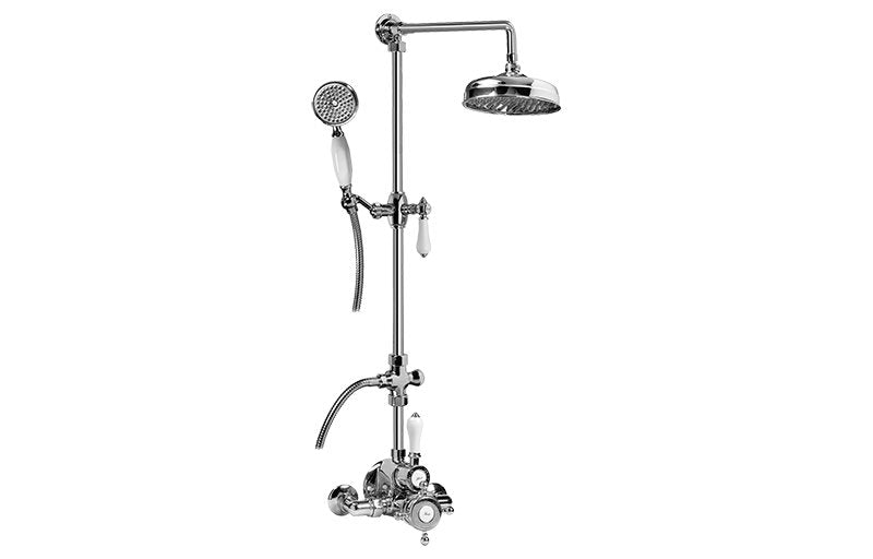Graff CD2.02-LC1S Exposed Thermostatic Shower System with Handshower - Rough and Trim
