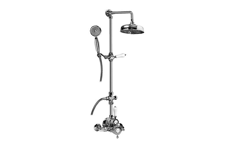 Graff CD2.11-LC1S Exposed Thermostatic Shower System with Handshower - Rough and Trim