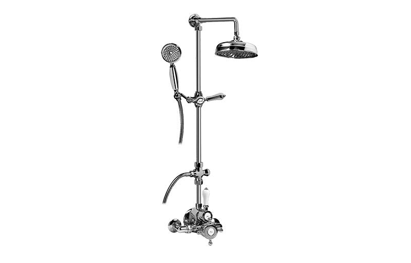 Graff CD2.11-LM34S Exposed Thermostatic Shower System with Handshower - Rough and Trim