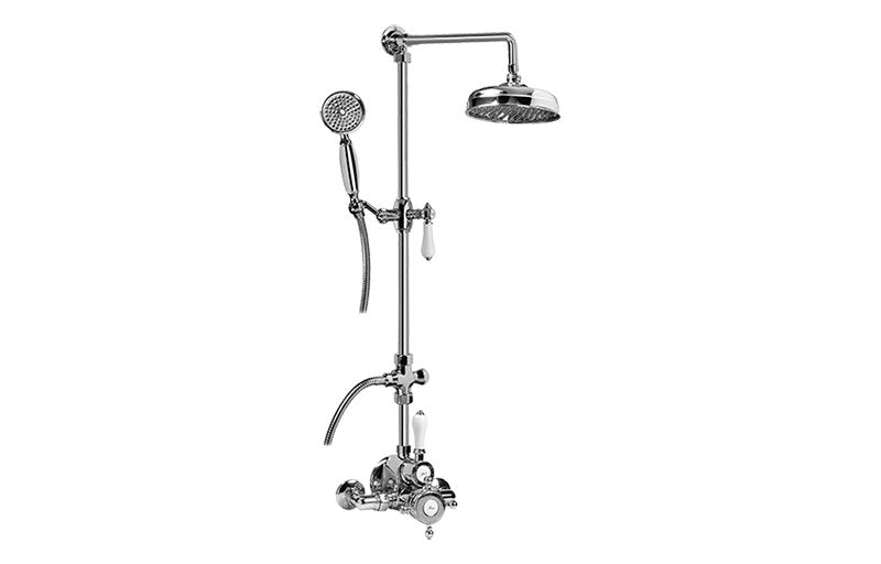 Graff CD2.12-LC1S Traditional Exposed Thermostatic Tub and Shower System - with Metal Handshower Handle