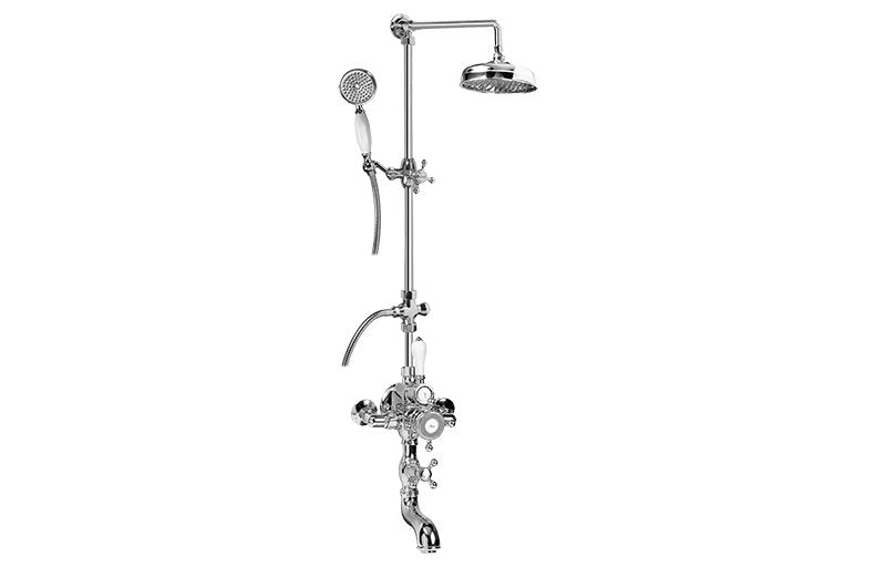 Graff CD4.02-C2S Exposed Thermostatic Tub and Shower System with Handshower - Rough and Trim