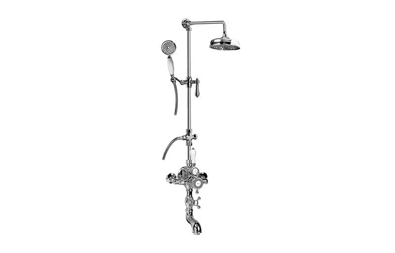 Graff CD4.02-LM34S Exposed Thermostatic Tub and Shower System with Handshower - Rough and Trim