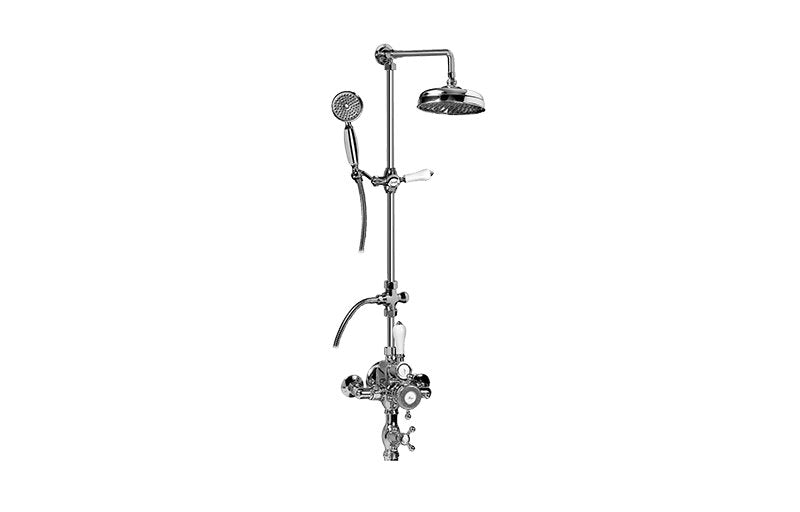Graff CD4.11-LC1S Exposed Thermostatic Shower System with Handshower - Rough and Trim