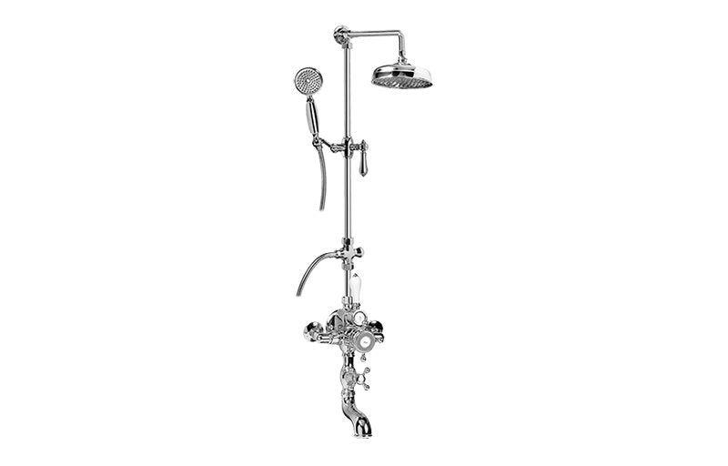 Graff CD4.11-LM34S Exposed Thermostatic Shower System with Handshower - Rough and Trim
