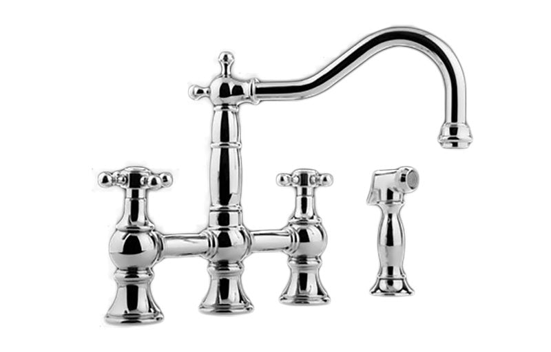 Graff G-4845-C2 Adley Bridge Kitchen Faucet with Side Spray