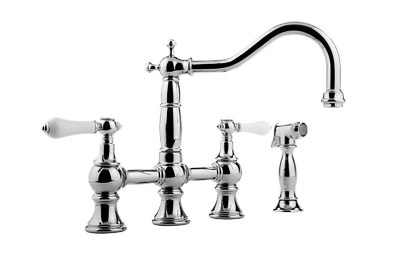 Graff G-4845-LC1 Adley Bridge Kitchen Faucet with Side Spray