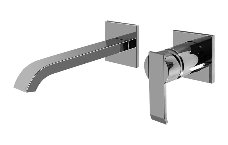 Graff G-6235-LM38W Qubic Wall-Mounted Lavatory Faucet with Single Handle
