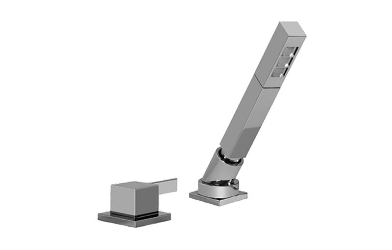 Graff G-6255-LM39B Qubic Tre Deck-Mounted Handshower and Diverter Set