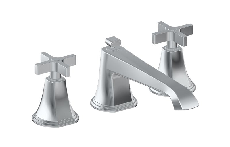 Graff G-6850-C15B-T Finezza UNO Roman Tub Set with Cross Handle - Trim Only