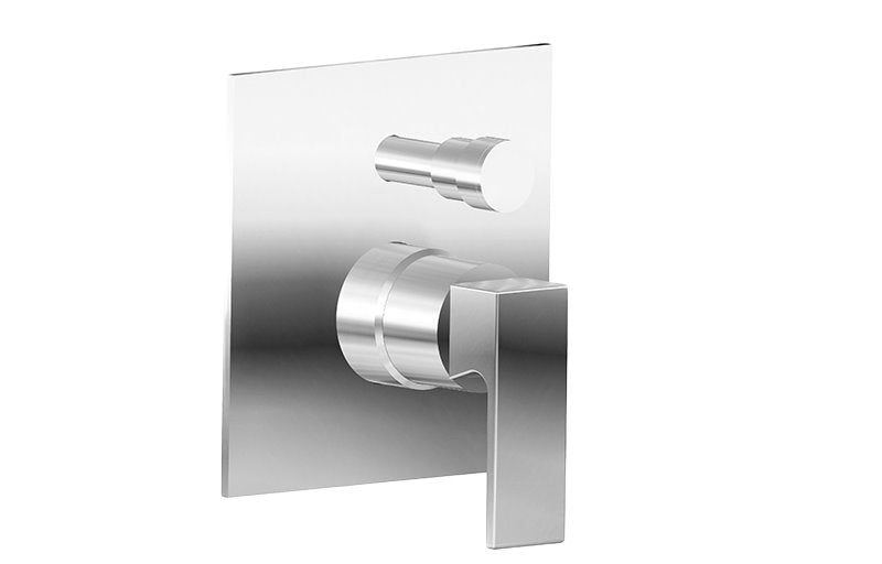 Graff G-7090-LM55S-T Square Pressure Balancing Valve Trim Plate with Incanto Handle and Diverter