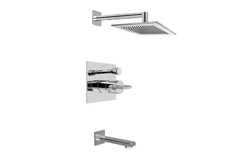 Graff G-7290-C14S Contemporary Pressure Balancing Shower Set - Rough and Trim
