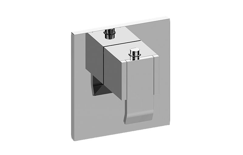 Graff G-8043-LM38E-T M-Series Square Thermostatic Valve Trim Plate with Qubic Handle
