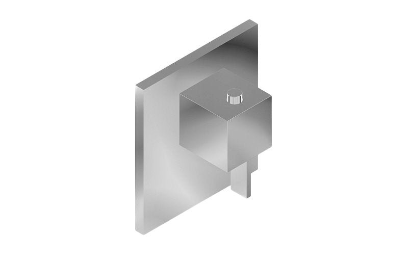 Graff G-8043-LM39E-T M-Series Square Thermostatic Valve Trim Plate with Qubic Tre Handle