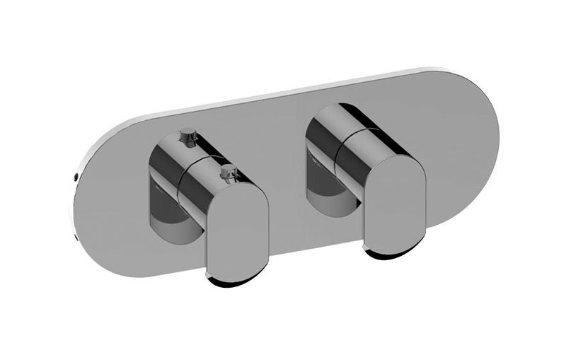 Graff G-8047H-LM45E0-T M-Series Round 2-Hole Trim Plate with Phase Handles - Horizontal Installation