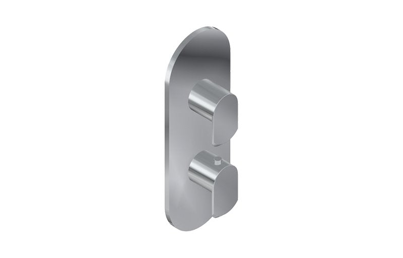 Graff G-8047-LM45E0-T M-Series Round 2-Hole Trim Plate with Phase Handles - Vertical Installation
