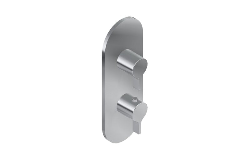 Graff G-8047-LM46E0-T M-Series Round 2-Hole Trim Plate with Terra Handles - Vertical Installation