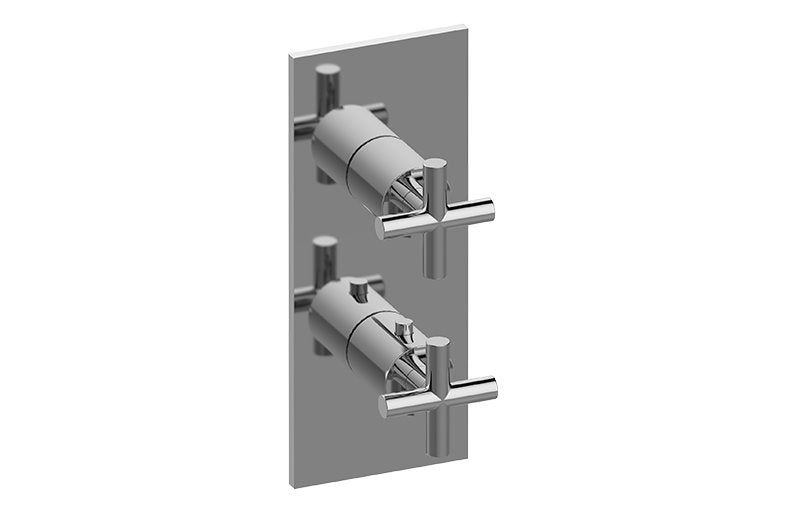 Graff G-8048-C17E0-T M-Series Square 2-Hole Trim Plate with Terra Handles - Vertical Installation
