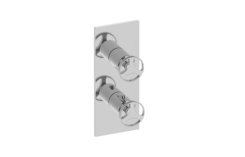 Graff G-8048-C19E0-T M-Series Square 2-Hole Trim Plate with Harley Handles - Vertical Installation