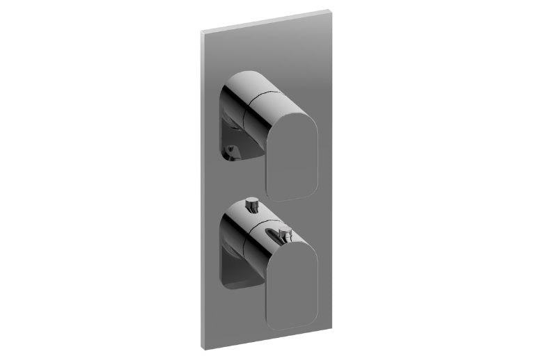 Graff G-8048-LM42E0-T M-Series Square Thermostatic 2-Hole Trim Plate and Handle - Trim Only
