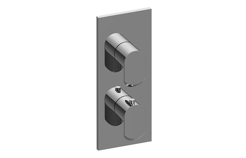 Graff G-8048-LM45E0-T M-Series Square 2-Hole Trim Plate with Phase Handles - Vertical Installation