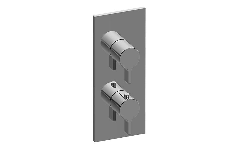 Graff G-8048-LM46E0-T M-Series Square 2-Hole Trim Plate with Terra Handles - Vertical Installation