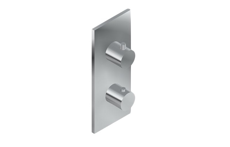 Graff G-8048-RH0-T M-Series Square Thermostatic 2-Hole Trim Plate and Handle - Trim Only