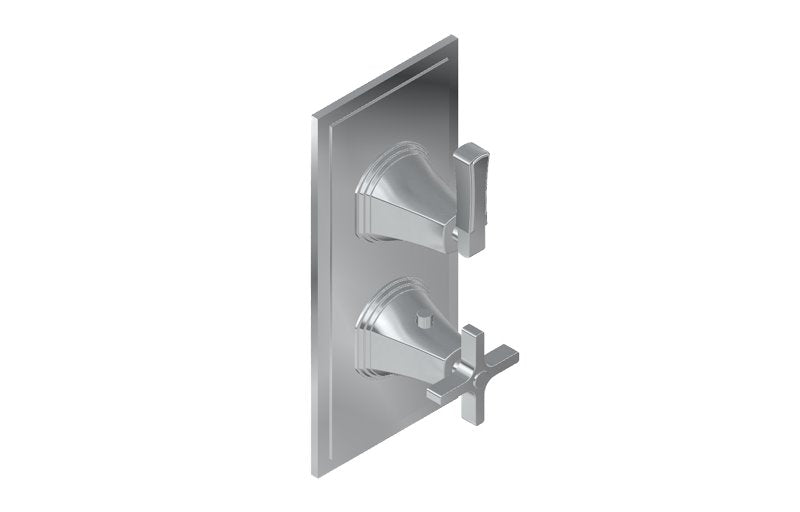 Graff G-8049-1C1L-T M-Series Finezza UNO 2-Hole Trim Plate with Finezza Handles - Vertical Installation